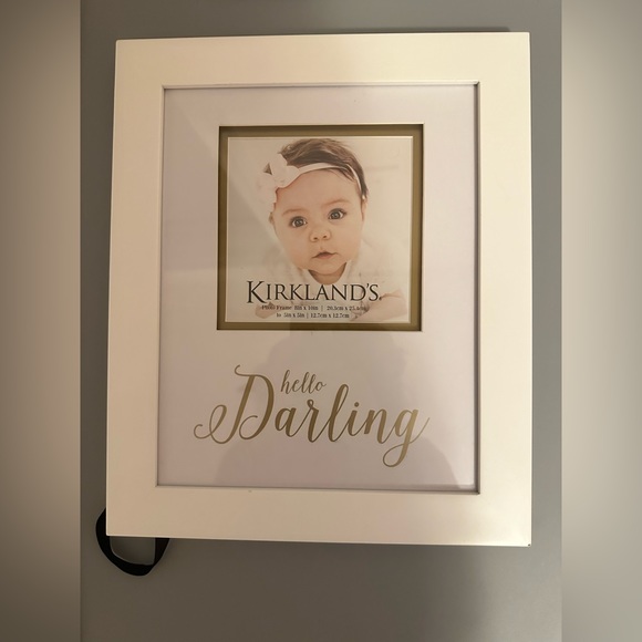 Other - White/Gold hello darling photo frame
